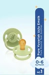 Wee Baby Pure Yuvarlak Uçlu Kauçuk Emzik No:1 0-6 Ay Yeşil