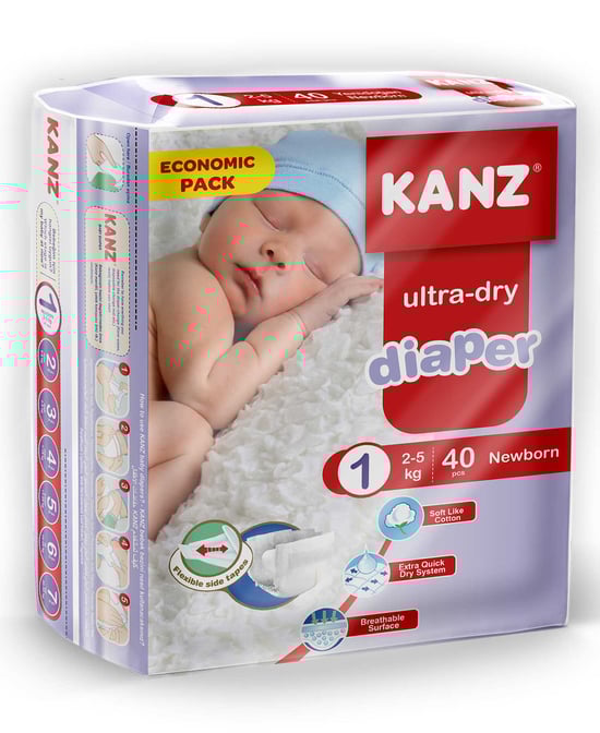 Kanz Bebek Bezi 1 Yenidoğan 2-5 Kg 40'lı Paket