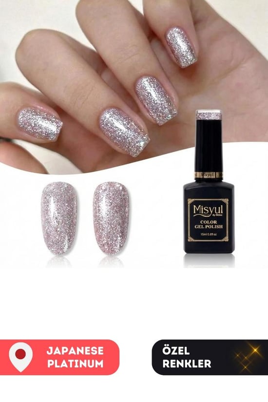 Misyul Uv Led Kalıcı Oje Nail Art 15 Ml Japanese Platinum J02