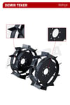 Asvera Çapa Makinesi Demir Teker Takımı 4.00-8 - 5-7.5 Hp Uyumlu Arazi Tipi Demir Tekerlek