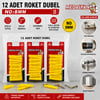 Medalyan Dl-86 ( 8mm ) ( 12pcs ) ( Roket ) Dübel Sarı & Plastik
