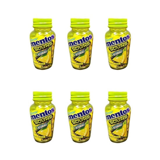 Mentos Sours Limon Aromalı C Vitaminli Tablet Şekerleme 49 G X 6