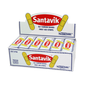 Santavik-1710 ( 10pcs ) İlk Yardım Yara Bantı ( 19x72mm ) ( Bandı )