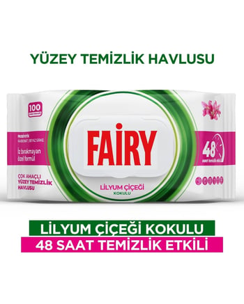 Fairy Çok Amaçlı Yüzey Temizlik Havlusu 100 Yaprak Lilyum