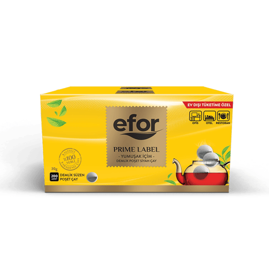 Efor Prime Label Jumbo Demlik Siyah Çay 30 Gr X 200 Adet