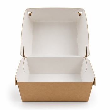 Kraft Hamburger Kutusu 12x12x8 Cm – Gıdaya Uygun