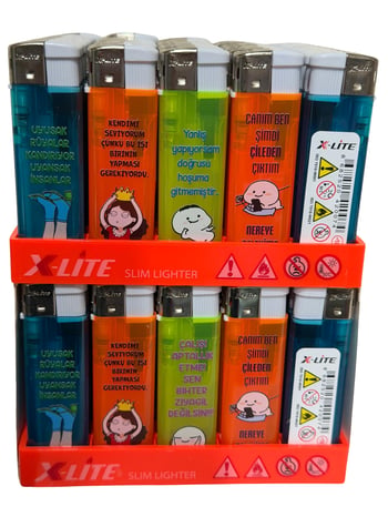 X-lite Baskılı Resimli Figürlü Çakmak *50 Pcs