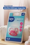 Wee Baby Desenli Damaklı Silikon Emzik 6-18 Ay Pembe