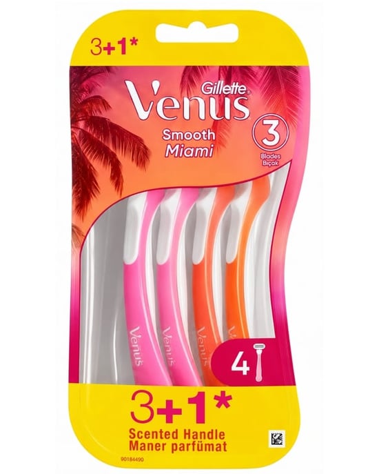 Gillette Venus Venus Smooth Miami Kadın Tıraş Bıçağı 3+1