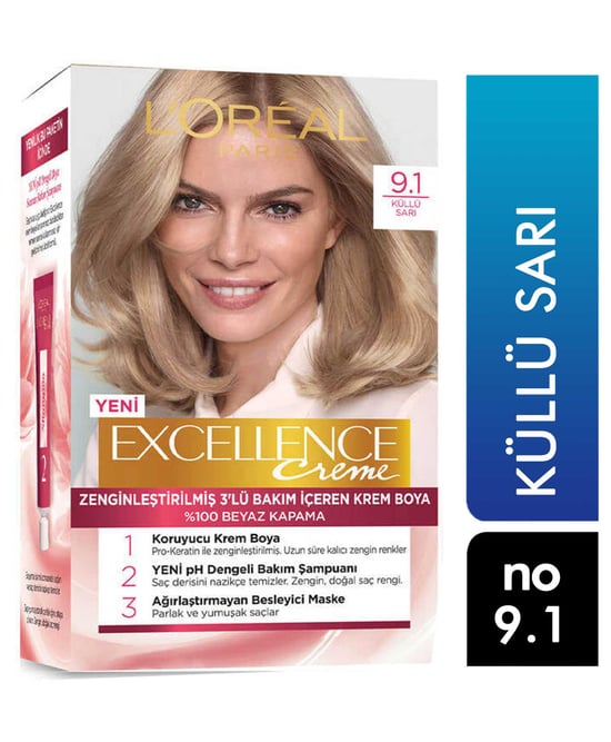 Loreal Excellence Saç Boyası No:9.1 Küllü Sarı