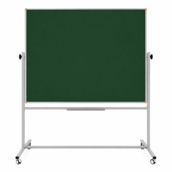 Emaye Yüzey 360° Dönerli Mobil Yazı Tahtası 120x140cm Yeşil