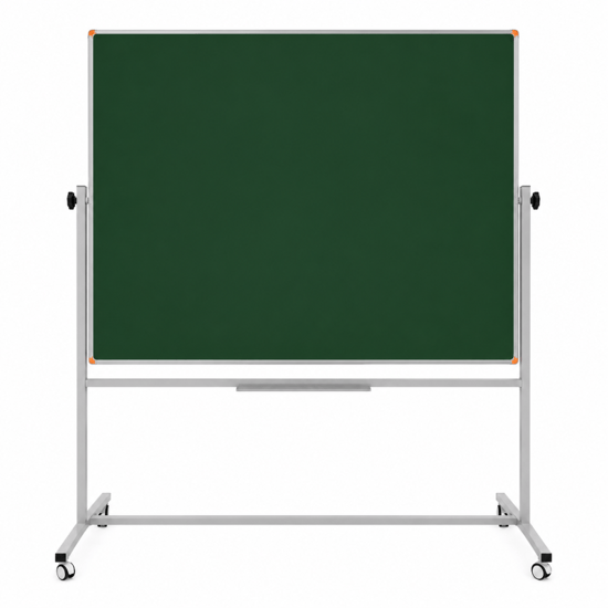 Emaye Yüzey 360° Dönerli Mobil Yazı Tahtası 120x140cm Yeşil
