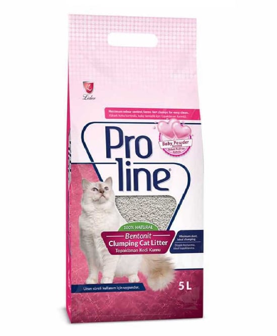 Proline Bentonit Kedi Kumu 5 Lt Pudralı