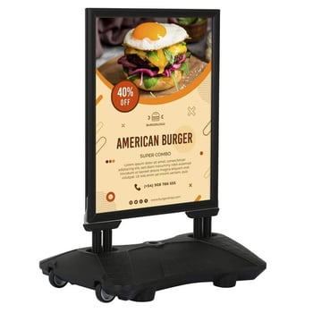 Wind Pro B1 (70x100cm) Siyah Kaldırım Panosu