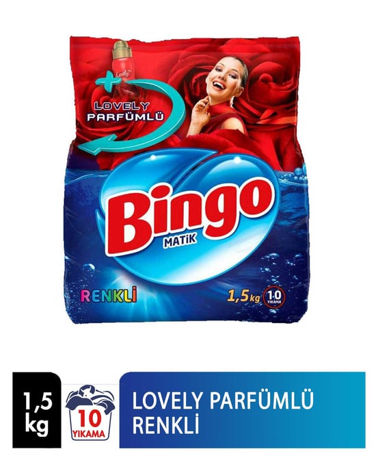 Bingo Toz Çamaşır Deterjanı 1,5 kg 10 Yıkama Lovely