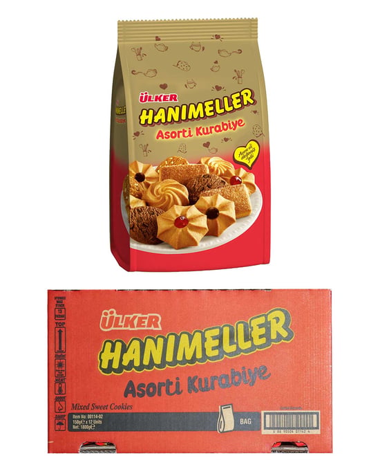 Ülker Hanımeller Asorti Kurabiye 150 Gr X 12'li Koli