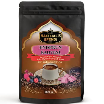 Hacı Halis Efendi Enderun Kahvesi 200 Gr Ruby Çikolatalı ve Meyvemsi Yumuşak İçimli Gurme Karışım