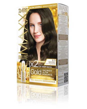 Maxx Deluxe Gold Beauty Set Boya 6.11 Yoğun Küllü Koyu Kumral