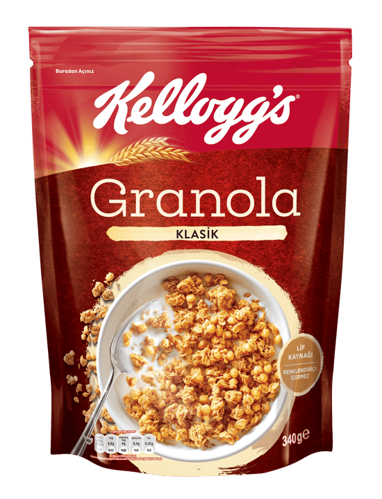 Kellogg's Klasik Granola 340 Gr,%56 Yulaf İçerir,lif Kaynağı,kahvaltılık Gevrek