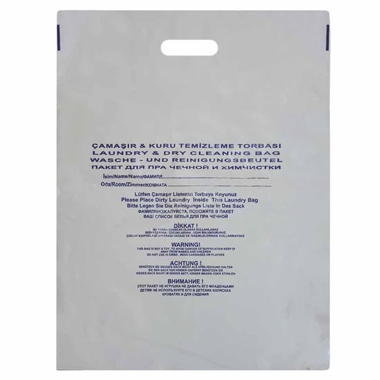Private 100 Adet Otel Buklet Tipi Anti Bakteriyel Hijyenik Kirli Çamaşır Poşeti Kuru Temizleme Torbası