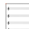 Müzik Çizgili Yazı Tahtası 120x200cm