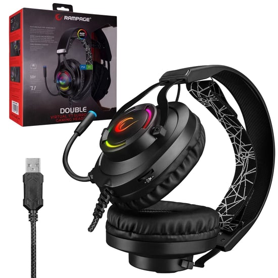 Rm-k18 Double Kablolu Oyuncu Kulak Üstü Kulaklık Usb Mikrofonlu Ledli Ps4 Uyumlu
