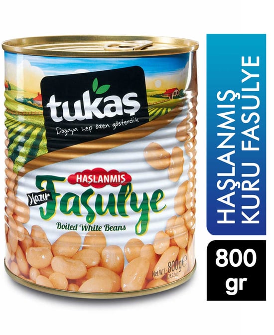Tukaş Haşlanmış Kuru Fasulye 800 G