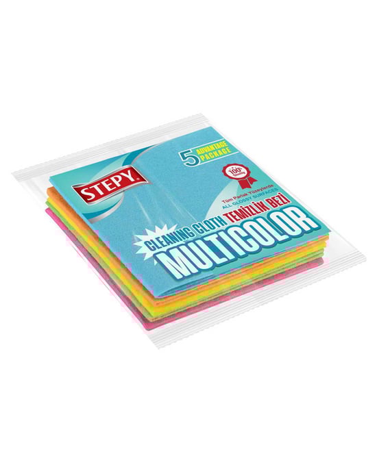 Stepy Temizlik Bezi 5'li Rengarenk