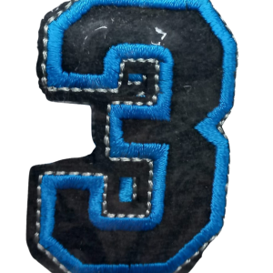 P Parla Aplike Ütü İle Yapışan 3 Rakamı  Arma 2,5x4 cm