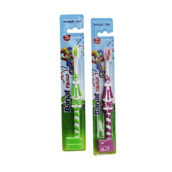 İnura Global Banat-511704 Pikolo ( Çocuk ) ( Yumuşak & Soft ) Diş Fırçası ( Palyaço Figürlü )