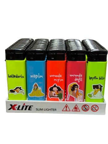 X-lite Baskılı Resimli Figürlü Çakmak *50 Pcs