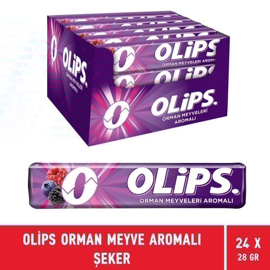 Olips Orman Meyve Aromalı Ferahlatıcı Stick Şeker 28 Gr - 24 Adet