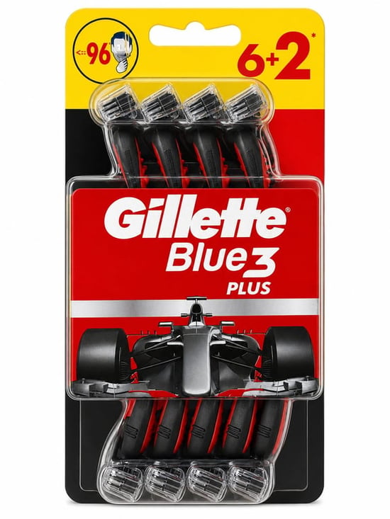 Gillette Blue 3 Tıraş Bıçağı 6 + 2'li Blister Nitro