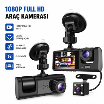 İnura Global Hasuba Hs-362 ( Full Hd 1080p ) ( Sensör & Park Asistan & Hareket Algılama ) Oto Araç İçi Kamera