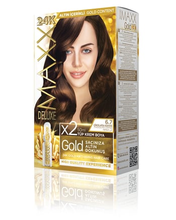 Maxx Deluxe Gold Beauty Set Boya 6.7 Çikolata Kahve