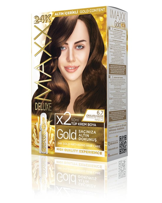 Maxx Deluxe Gold Beauty Set Boya 6.7 Çikolata Kahve