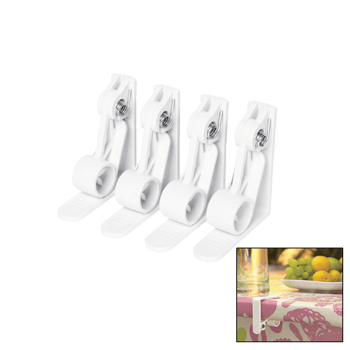 Melody Houseware M-401 ( 4pcs ) Plastik & Yaylı Masa Örtüsü Mandalı Kıskacı