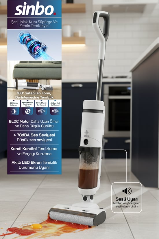 Sinbo Sfc-4103 İslak-kuru Yüzey Temizleyici-beyaz