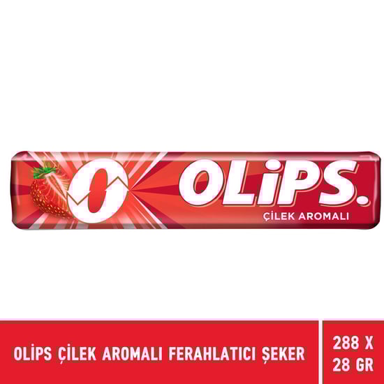 Olips Çilek Aromalı Ferahlatıcı Şeker 28 Gr X 288 Adet