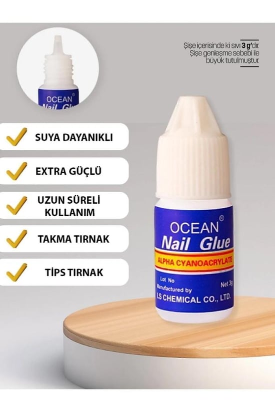 Ocean Tüp Tırnak Yapıştırıcı Alpha Cyanoacrylate 3 Gr Asu-189