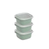 Dünya Dp-31272-999 ( Kare ) ( 3pcs = 1000ml ) Easy Keep Saklama Kabı ( Renkli Plastik & Şeffaf Kapak )