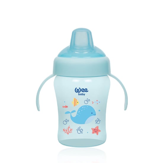 Wee Baby Colorful Akıtmaz Kulplu Antikolik Bardak 240 Ml - Mavi