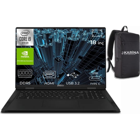 Msı Msı Creatorpro X18 Hx Intel Core I9 14900hx A14vksg-481tr-k0004 128gb 4tb+4tb Rtx3500 Ada W11pro
