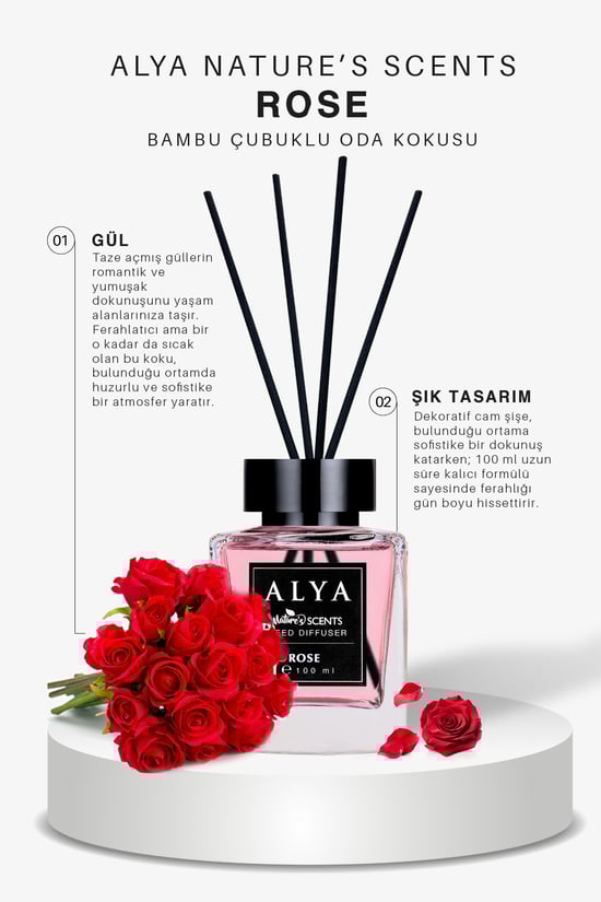 Nature's Scents Rose Bambu Çubuklu Oda Kokusu- Gül Kokusu