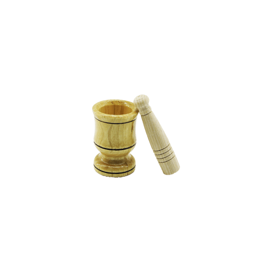 Taraklı Trk-073 ( Küçük Boy ) Ahşap Havan (sarımsak Dövecek) (ç: 6cm--d: 4cm--y: 8.8cm) (fileli Ambalaj)