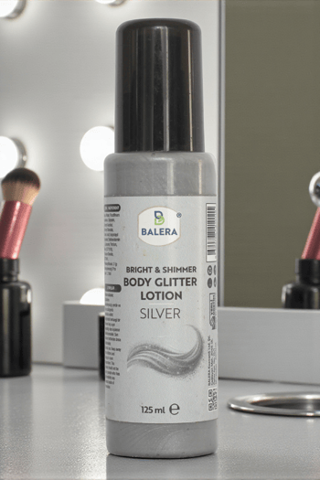 BALERA Vücut Losyonu Gümüş Simli Işıltılı Uzun Süre Kalıcı Koku Nemlendiricili 125 ml
