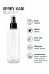 Dorsh Spreyli Şeffaf Plastik Kap Boş Şişe 200 Ml