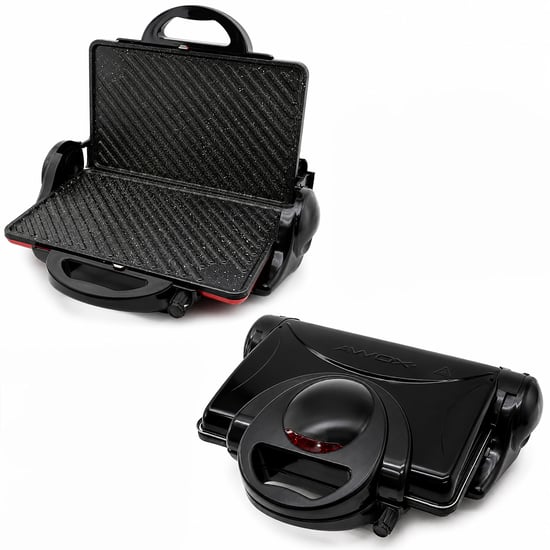 Awox Orion ( Siyah ) ( 8 Dilim ) Elektrikli ( Teflon Tost Makinesi ) & ( 180° Izgara ) ( 6 Kademe Isı Ayarı ) ( 1800w )