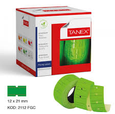 Tanex Yeşil Fiyat Etiketi 12x21mm