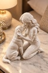 Ayrılmaz İkili – Kadın ve Köpeği Figürlü Dekoratif Biblo